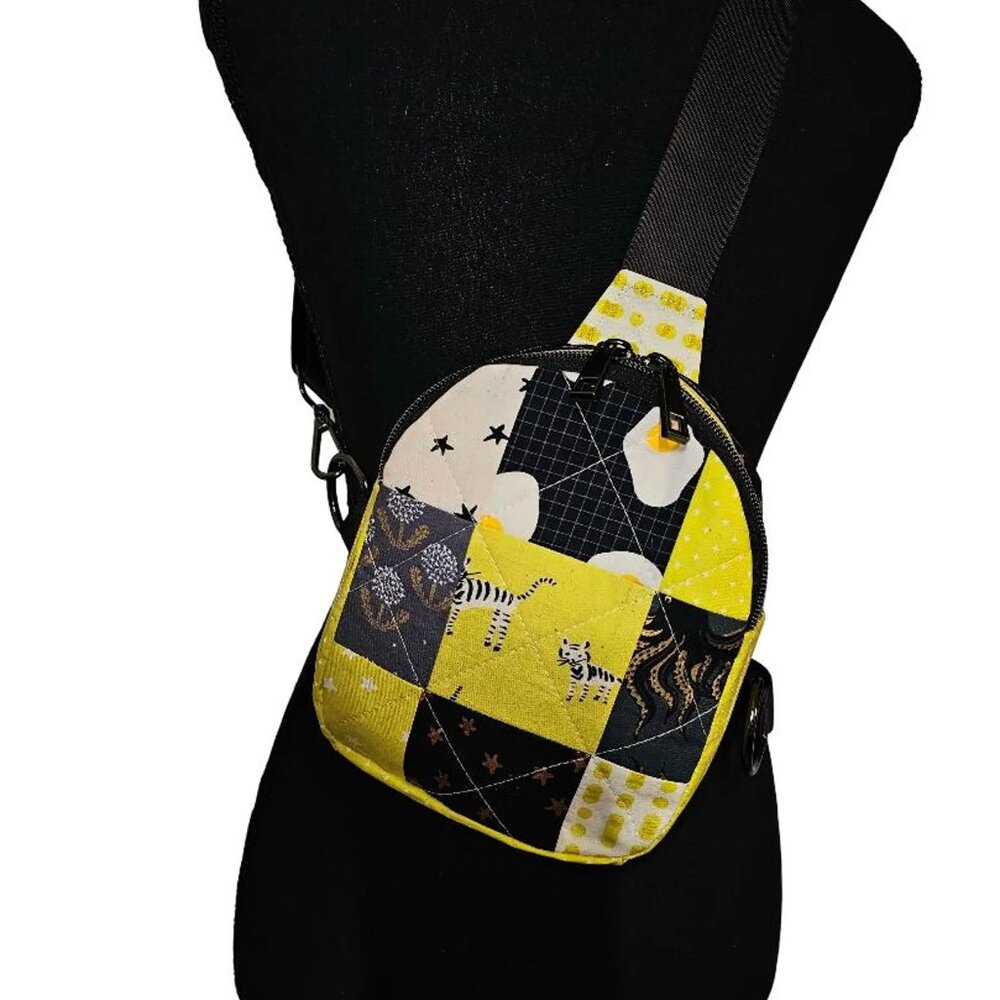 Mav Sling Patchwork Mini Sling Backpack: Ruby Star Society Crossbody Bag